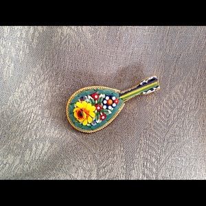 Exquisite Vintage micro-mosaic Italian Brooch.
